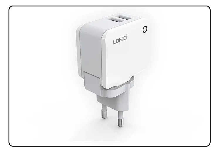 LDNIO A2203 2-Порты и разъёмы 5 V 2.4A дорожное зарядное устройство USB Зарядное устройство адаптер для iPhone X samsung Xiaomi HUAWEI Micro USB кабель