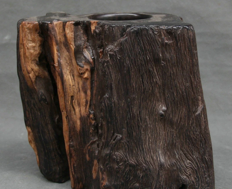 8 &quotстарая китайская династия Эбеновое дерево стул ручная резная кисть горшок