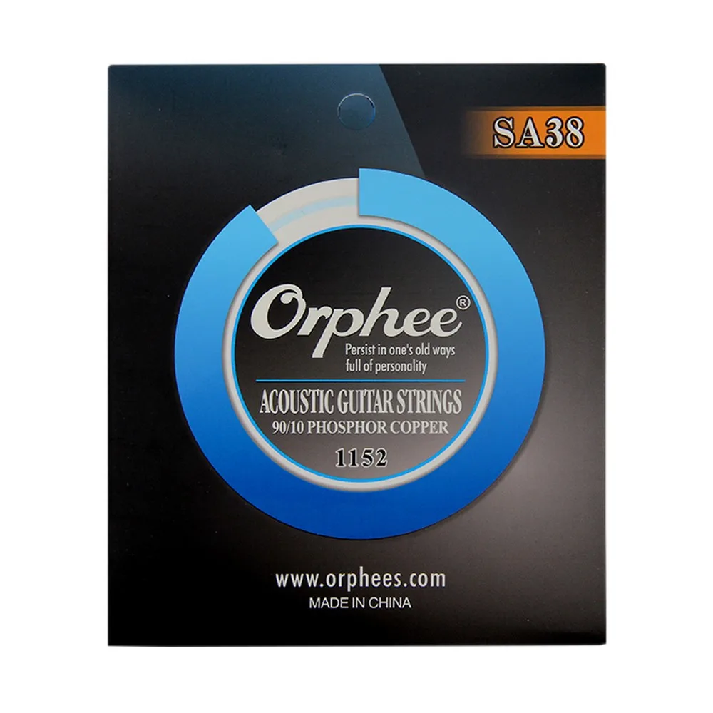SA38 Набор струн для акустической гитары Orphee SA, Профессиональный светильник среднего размера, дополнительный светильник, струны из бронзы 90/10, аксессуары для гитары - Цвет: SA38