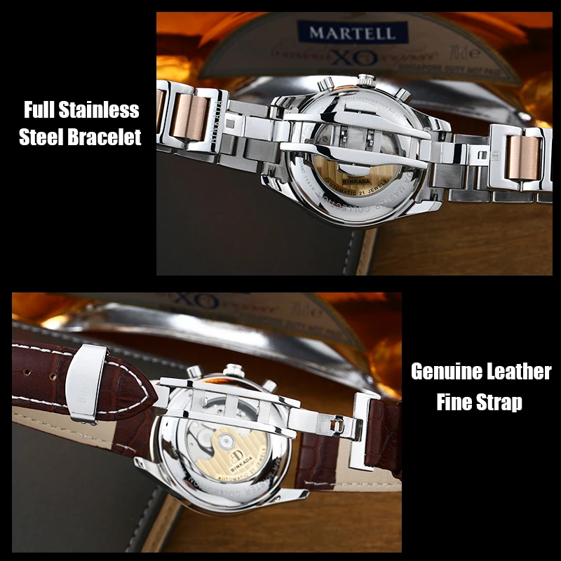 Мужские автоматические механические часы Tourbillon спортивные наручные из