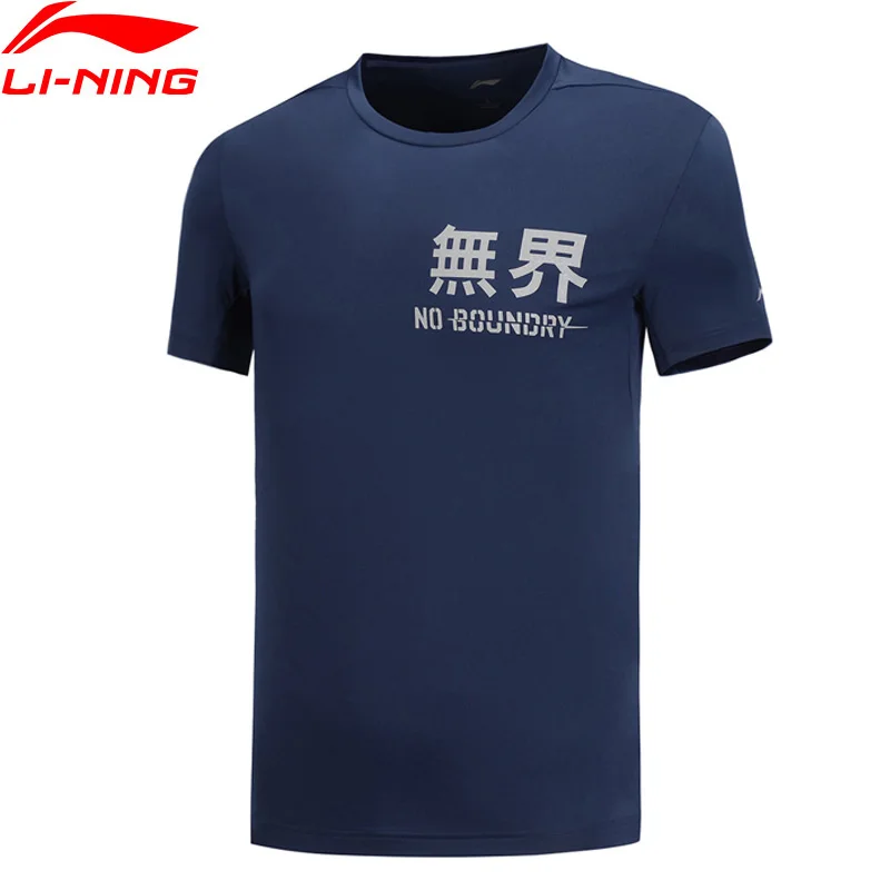 Мужская Спортивная Футболка Li-Ning дышащая футболка из 87% полиэстера с подкладкой