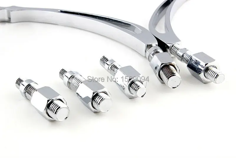 Хромированное боковое зеркало заднего вида для мотоцикла с эффектом слезы