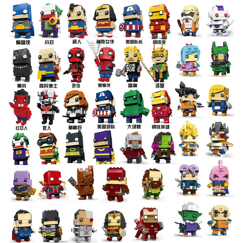 Новые Фигурки Brickheadz супергероев DC Лиги справедливости железные головы Человек
