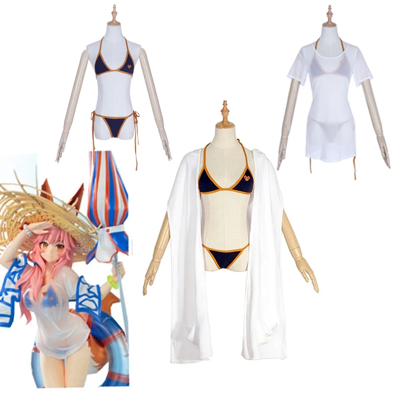 Карнавальный костюм Fate Grand Order Tamamo no Mae купальный сексуальный купальник для