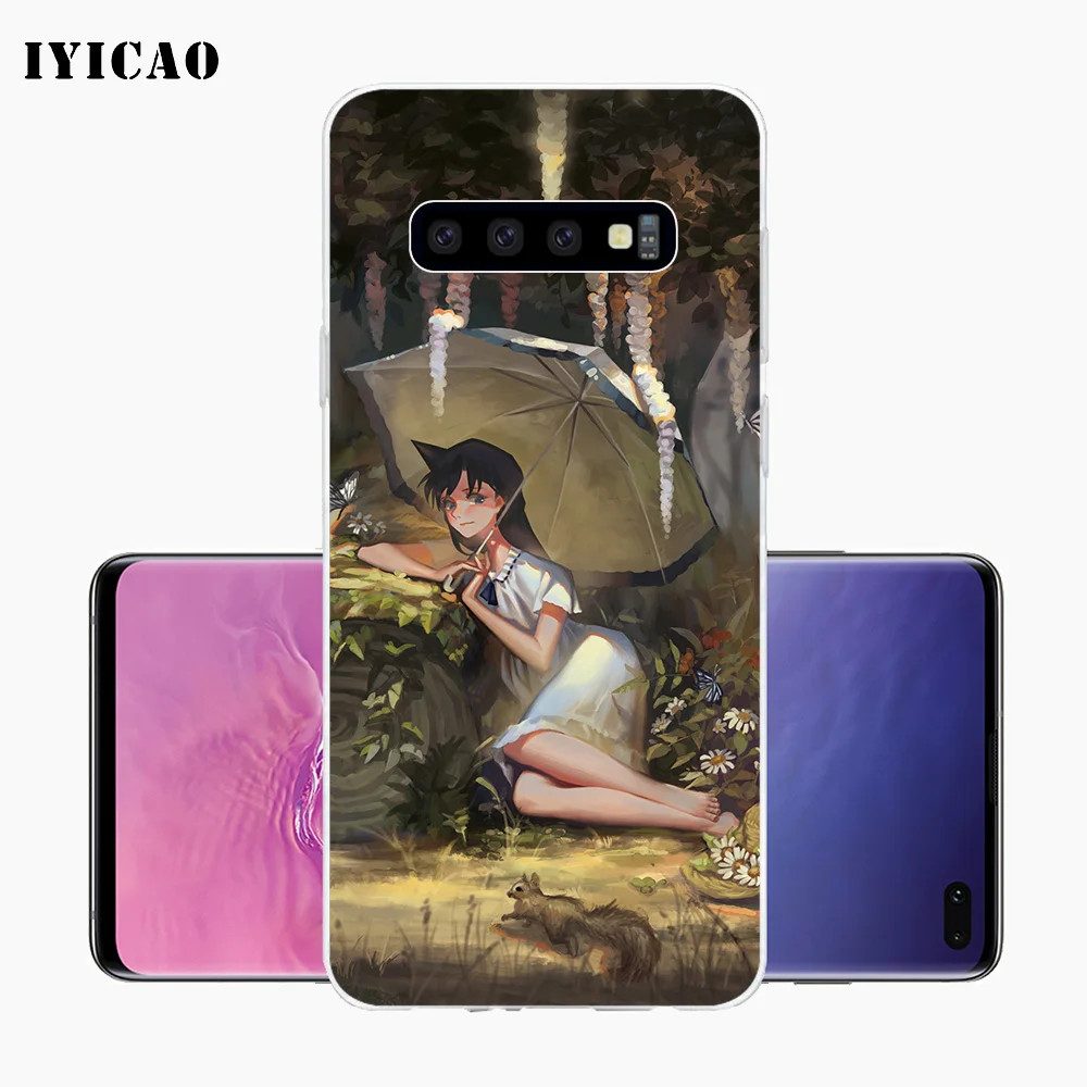 IYICAO аниме Detective Conan Мягкий силиконовый чехол для телефона Samsung Galaxy S10e S10 S9 S8 Plus S7 Edge