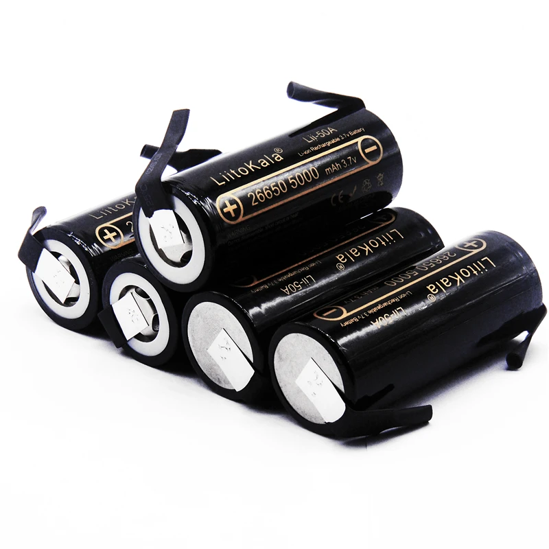 100 шт LiitoKala lii-50A 26650 5000mah литиевая батарея 3,7 V 5000mAh 26650-50A для вспышки