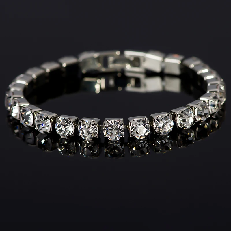 Золотой браслет с инкрустацией по Рейн поступление Модные женские ювелирные