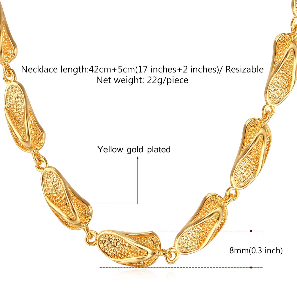 Женские вечерние ожерелья U7 подарочное ожерелье золотого цвета милые сандалии