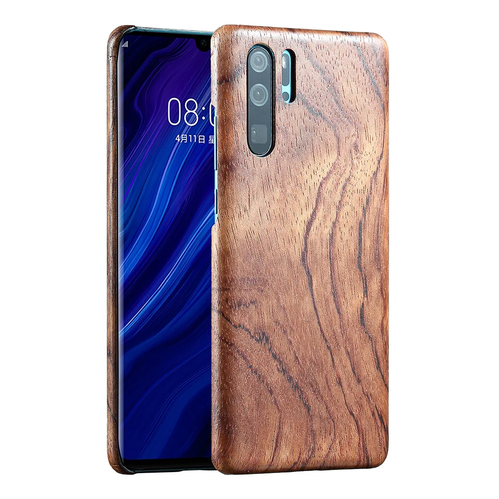 Тонкий чехол накладка для Huawei P30/P30 Pro/P30 Lite/P20 /P20 Pro/P20 Lite/p40 орех натуральное дерево
