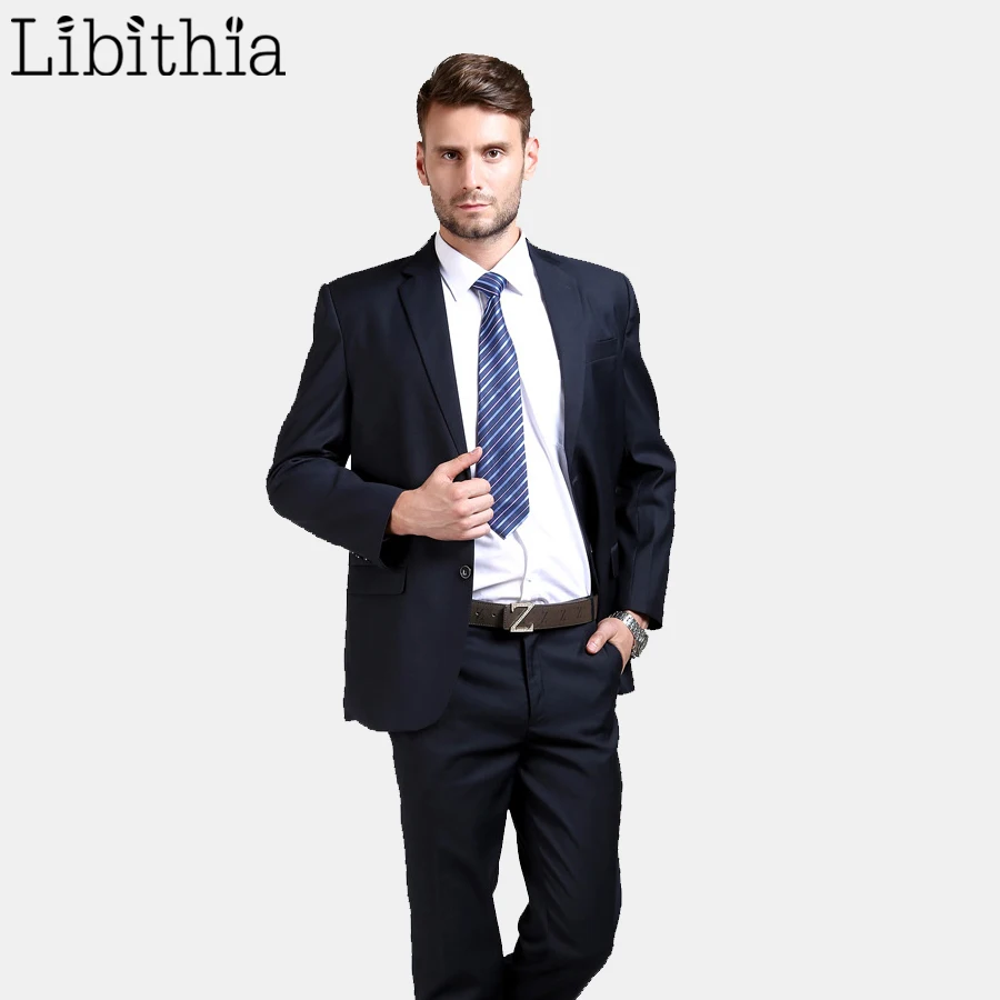 

(Jackets+Pants) Men's Suits Slim Fit Tuxedo Brand Fashion Dress Wedding Blazer New Arrival Work Male Coat Terno Masculino B066