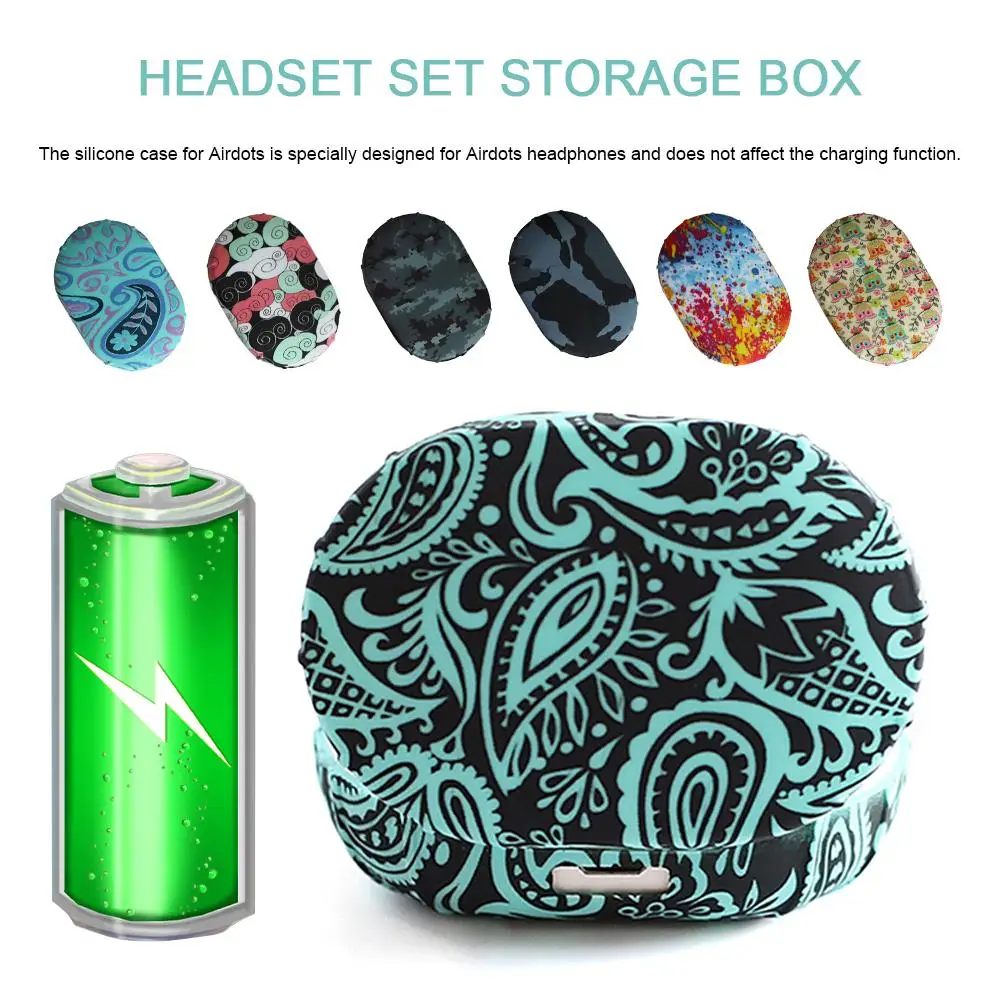 New Colorful Silica Gel Wireless Earphone Charging Box Cover Bag For Redmi Protective Airdots | Электроника