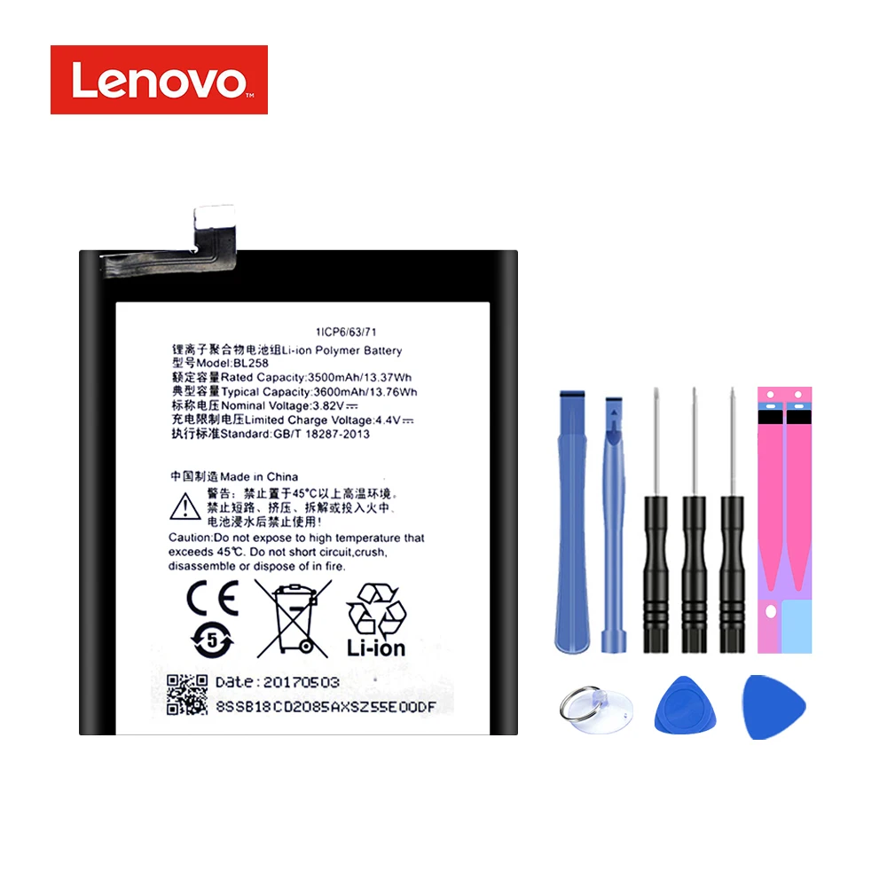 Оригинальный аккумулятор для Lenovo Vibe X3 X3c50 X3C70 Lemon BL258 литий ионный мобильный