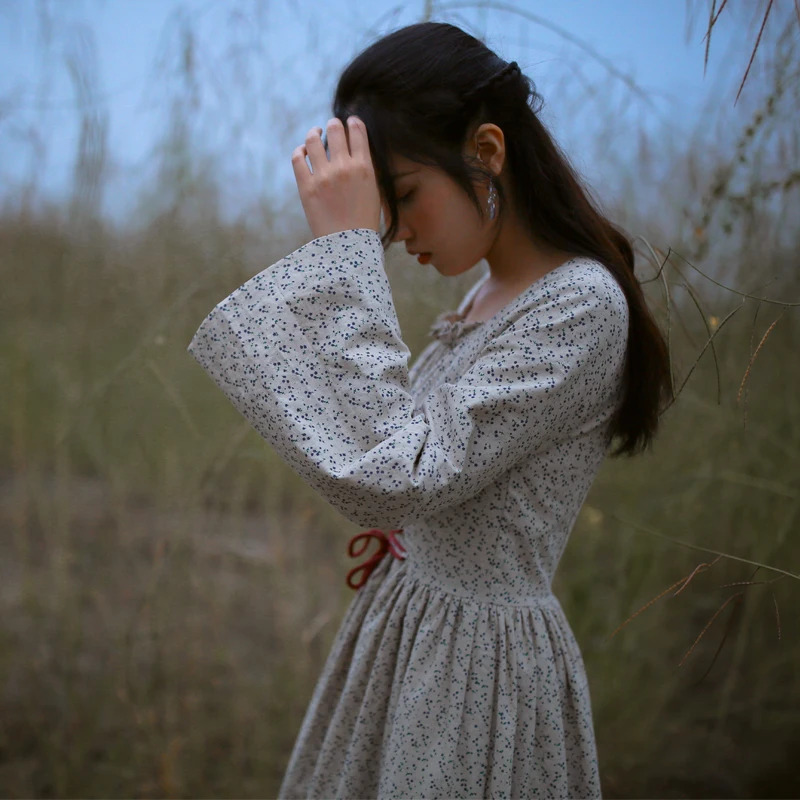 Женское Хлопковое платье LYNETTE'S в китайском стиле оригинальный дизайн