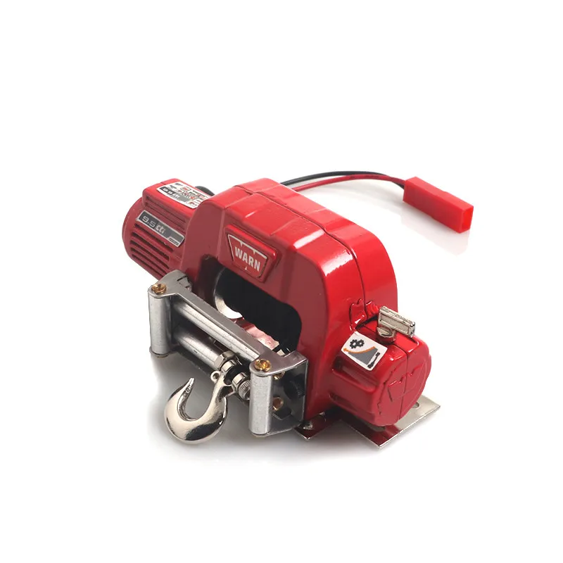 Red winch Автоматическая лебедка и беспроводной пульт дистанционного управления приемник для 1/10 RC Гусеничный автомобиль осевой SCX10 TRAXXAS TRX4 D90 TF2 Tamiya CC01 - Цвет: Red winch