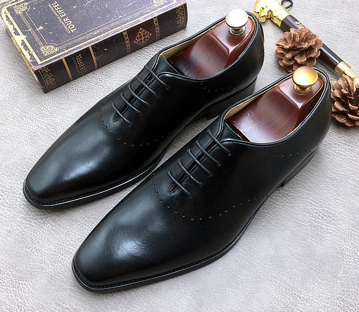 

New Style Men Square Toes High Quality Spring Autumn Oxfords Men Retro Handmade New Style Mixed Color Lace Up Wedding Shoes