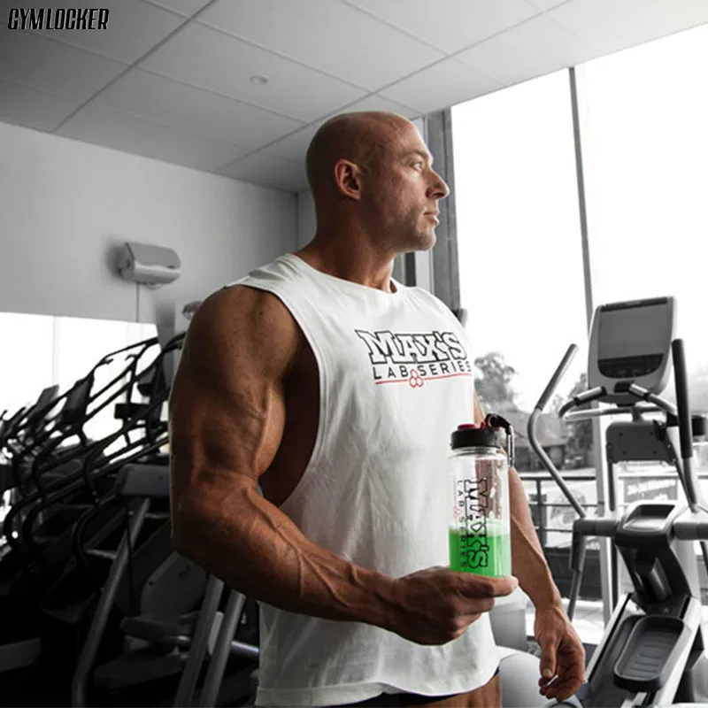 GYMLOCKER Новые майки для тренажерных залов топы фитнеса бодибилдинга брендовые