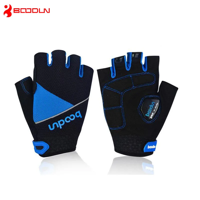 Спортивные велосипедные перчатки с открытыми пальцами сетчатые противоударные