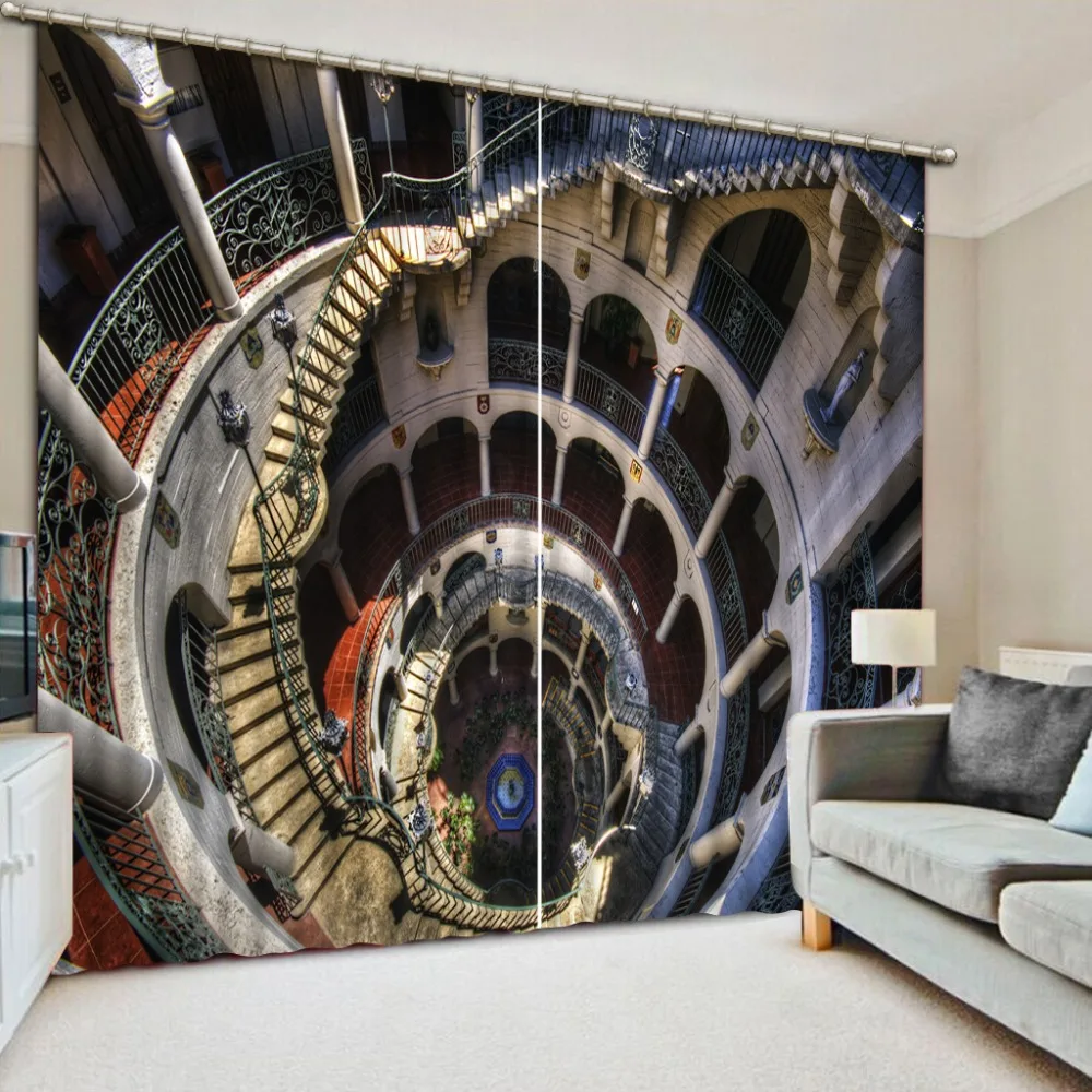 

curtains building living room bedroom Hotel luxury european 3d curtains
