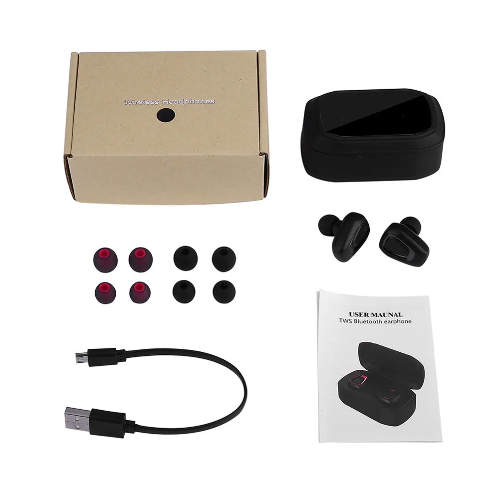 Миниатюрные беспроводные спортивные наушники-вкладыши гарнитура Bluetooth HIFI Stereo In-Ea