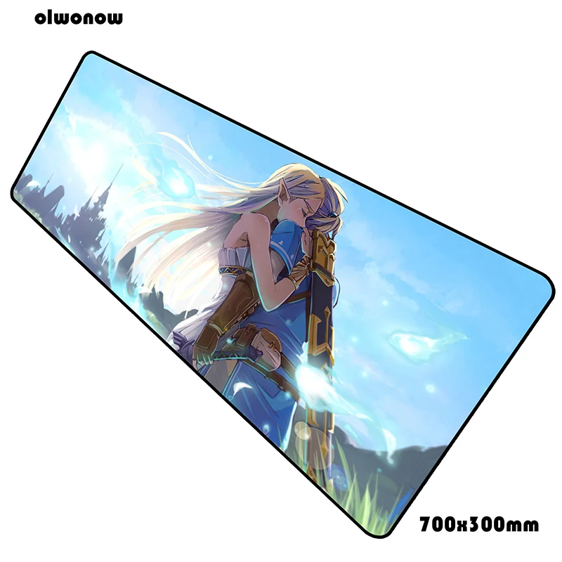 Zelda Коврик для мыши 70x30 см, игровой коврик для мыши, аниме, высокое качество, офисный коврик для ноутбука, Настольный коврик, HD принт, padmouse, игры, pc gamer, коврики