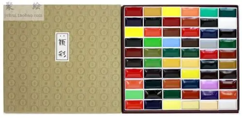 72 Colors KISSHO GANS 8/12/18/24/35/48/60/72 воды Цвет Sumi-e пигмент набор - Цвет: 72 Colors