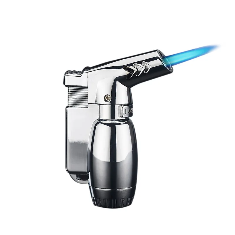 

Spray Gun Blue Fire Windproof Lighter Compact Butane Jet Lighter Gas Torch Turbo Lighter Metal 1300 C Safety Lock Cigar Lighter