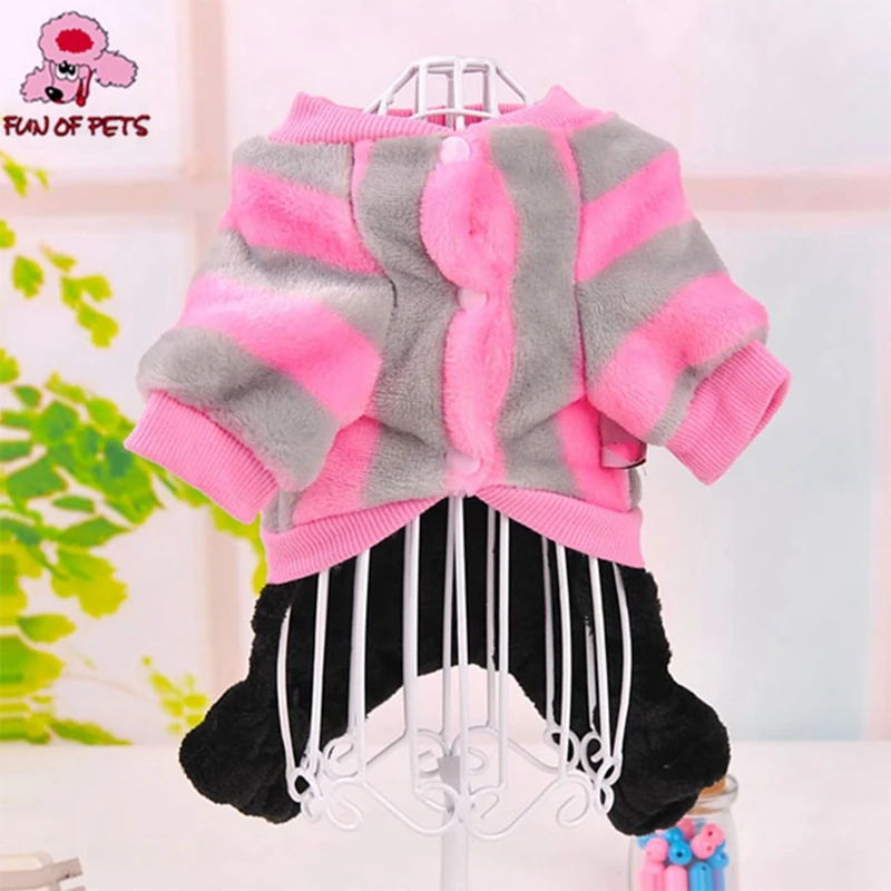 Newly &quotNew York&quot Printing Strip Pattern Four Feet Pants for Pet Dogs Fleece Dog Jumpsuits Clothes | Дом и сад