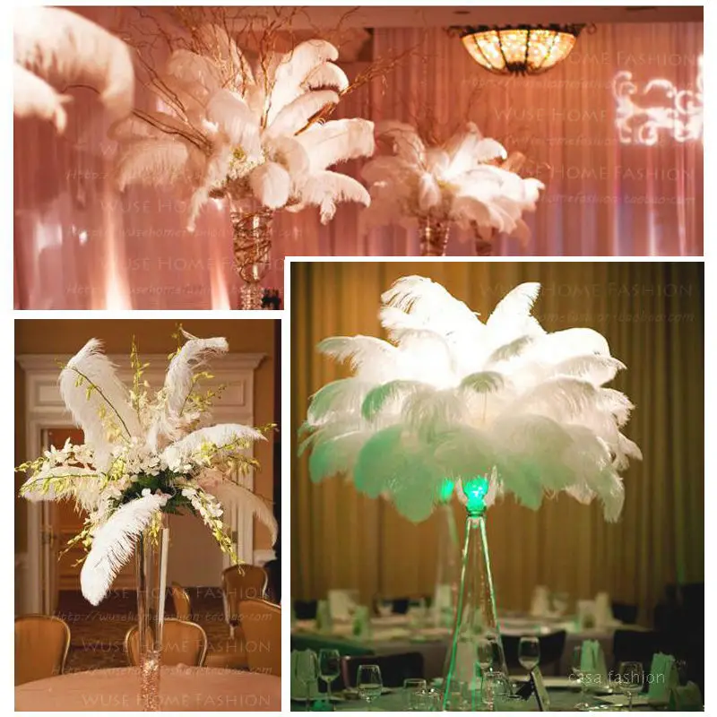 

Hot! Free shipping manufacturers selling 10 PCS white ostrich feathers 18-20inches/45-50cm