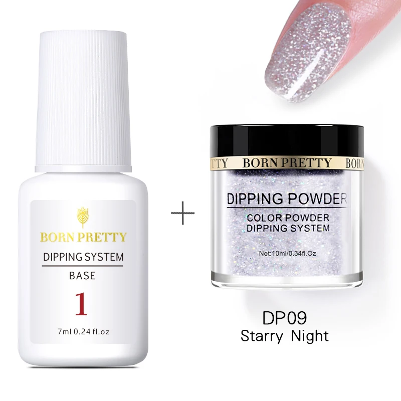 Liquid and Powder 9 BORN PRETTY ногтей окунания порошки для ногтей с погружением жидкости Нет необходимости УФ лампа натуральный сухой длительный французский украшения ногтей - Цвет: Liquid and Powder 9