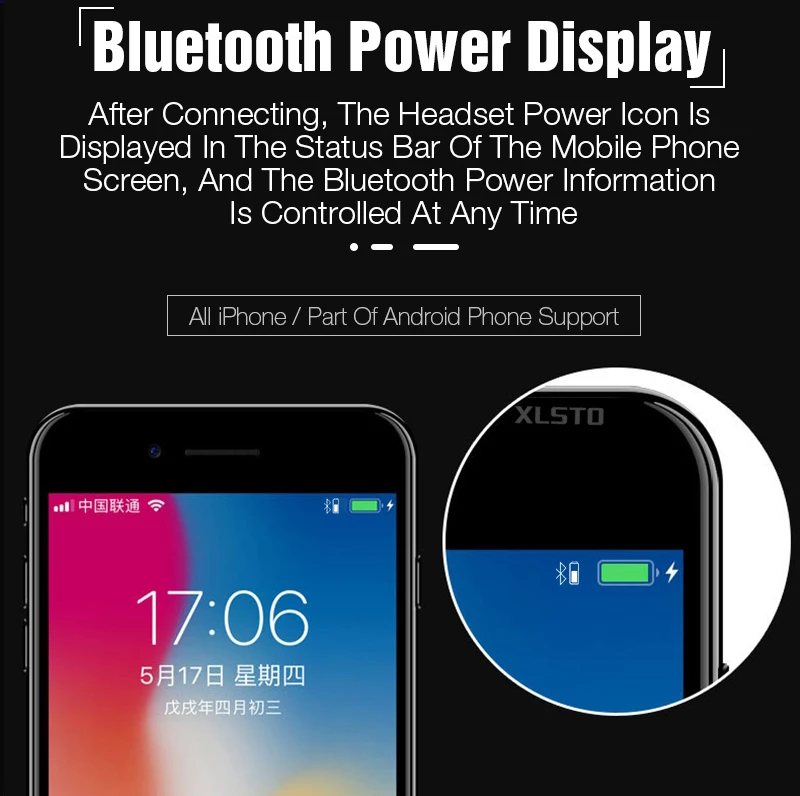 Беспроводная Bluetooth гарнитура V8 TWS с выдвижным окошком сенсорные наушники для iPhone
