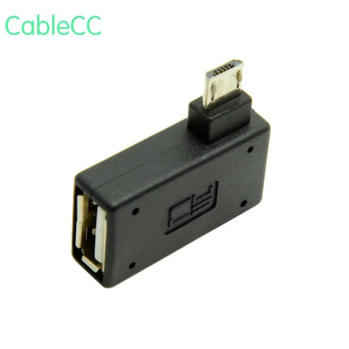 90 градусов ультра плоский левый Угловой Micro USB 2 0 хост-адаптер OTG для Galaxy S3 S4 S5 Note2