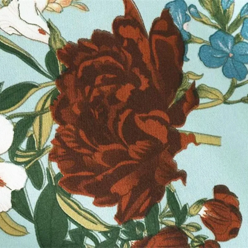 2017 Для женщин Винтаж цветочный Широкие брюки стороны молнии Европейский Стиль