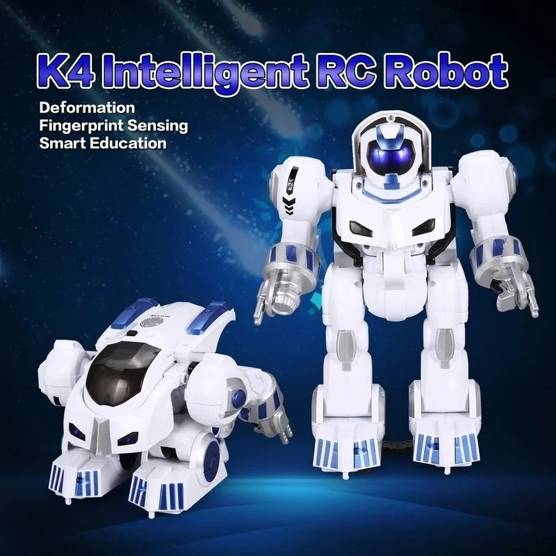 Интеллектуальный робот деформация отпечатков пальцев полицейский RC ходьба