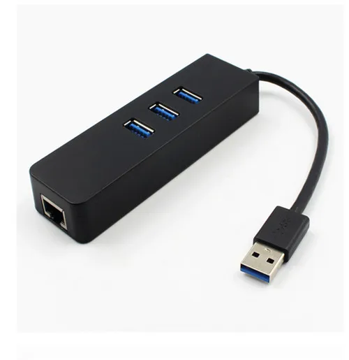 3 порта USB 3,0 Gigabit Ethernet Lan RJ45 сетевой адаптер концентратор до 1000 Мбит/с ПК черный 3 порта USB3.0 Ethernet адаптер 3E04 - Цвет: Черный