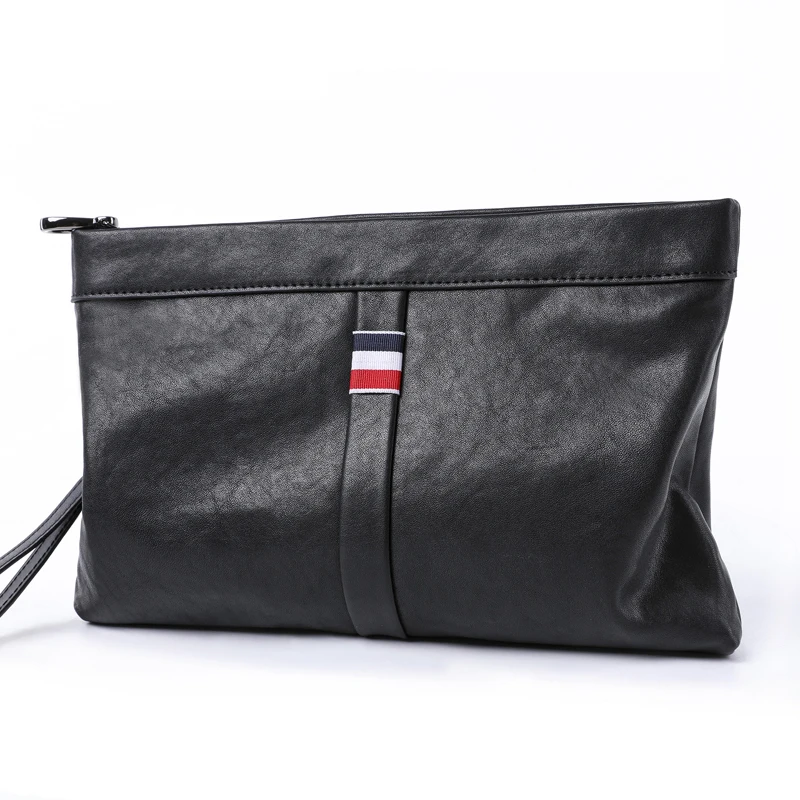 

Wmnuo 2020 New Fashion Handbag Men Hand Bag Genuine Leather Soft Cowhide Clutch High Quality Male Wallet Business Bag 6047