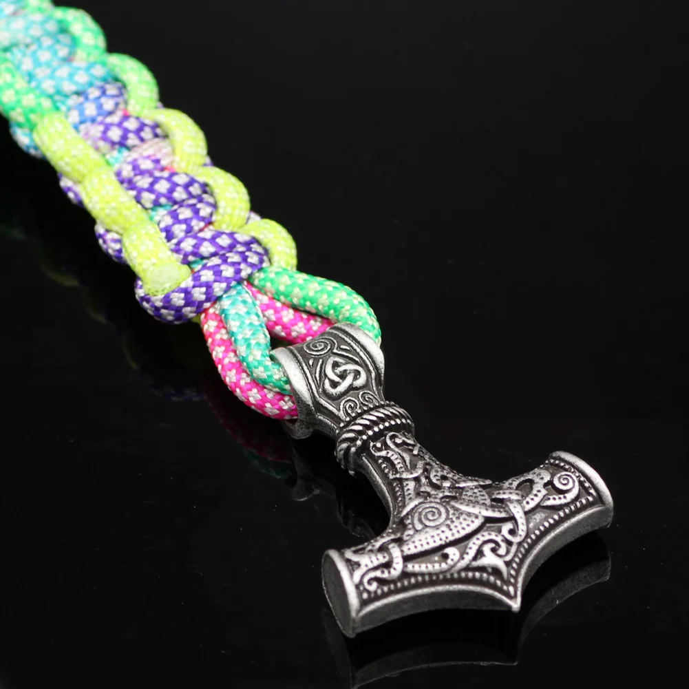 Youe Shone норвежский викинг Молот Тора мьельнир из Паракорда амулет с узелком Amuletceltic