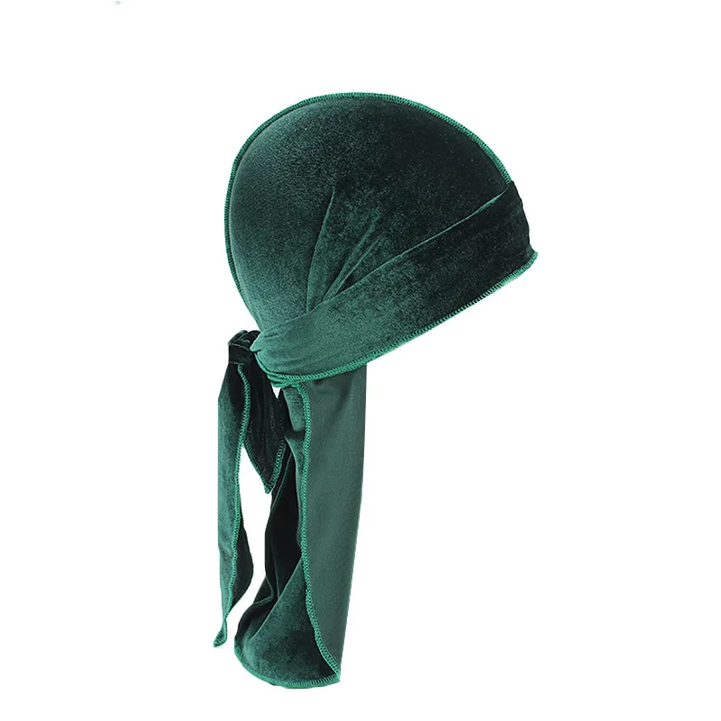2019 Материал Durag Для мужчин бархат Durags Бандана тюрбан ДУ rag головной убор для