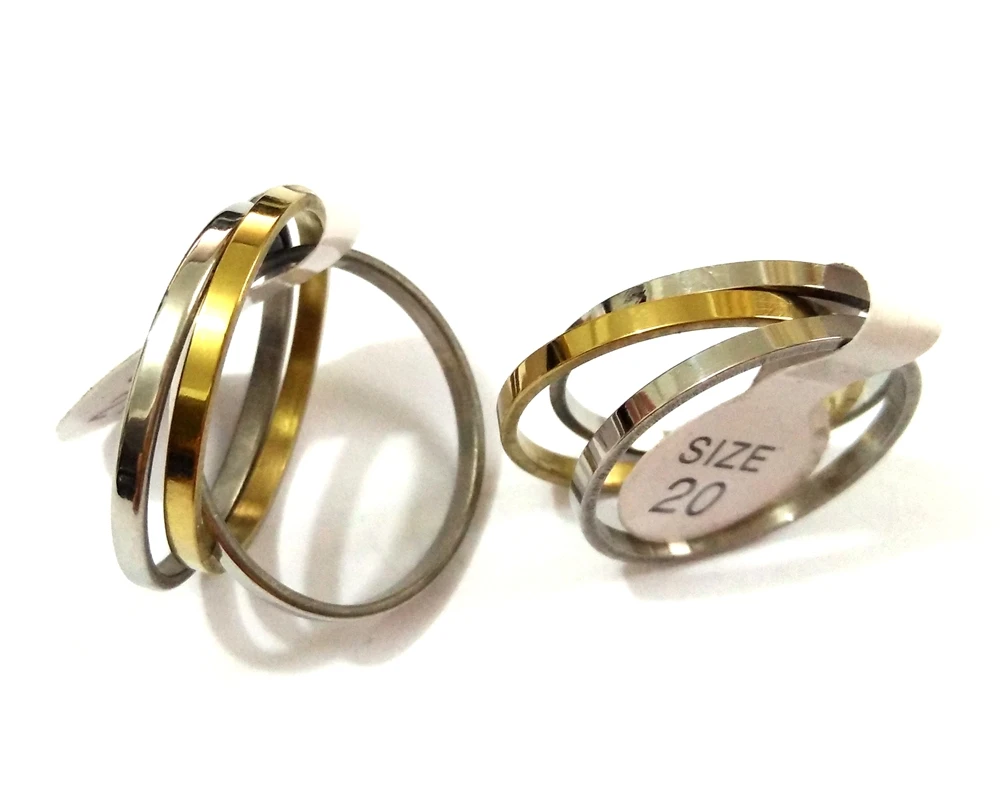 36 Sets ( 3pcs/set) Classic Wedding Bands Rings For Women men 3 in 1 Ring Stainless Steel Band Wholesale Jewelry Gift | Украшения и