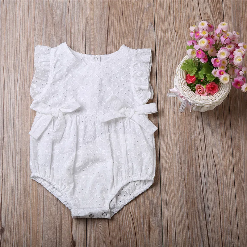 

Pudcoco New Style Toddler Newborn Baby Girls Clothes Hollow Out Sleeveless Romper Jumpsuit Outfit Size 0-24M