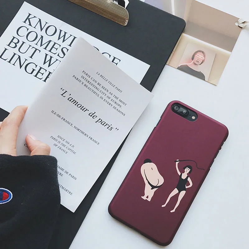 Чехол для iphone 8 7 6s Plus модный забавный сексуальный матовый жесткий из