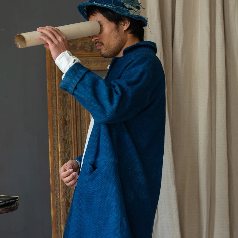 LinenAll женский/мужской натуральный окрашенный растительный плащ для Кендо из 100%