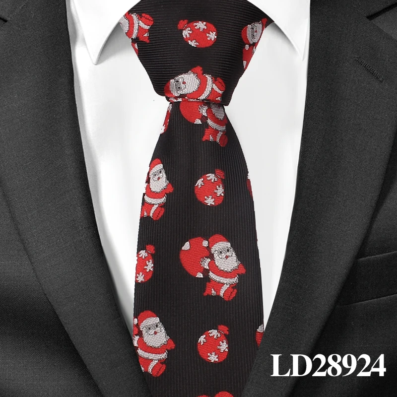 LD28924 Модный мультяшный галстук на шею для рождества, жаккардовый обтягивающий мужской галстук, тонкий галстук Gravatas, галстук для подарков, повседневный галстук, галстуки - Цвет: LD28924