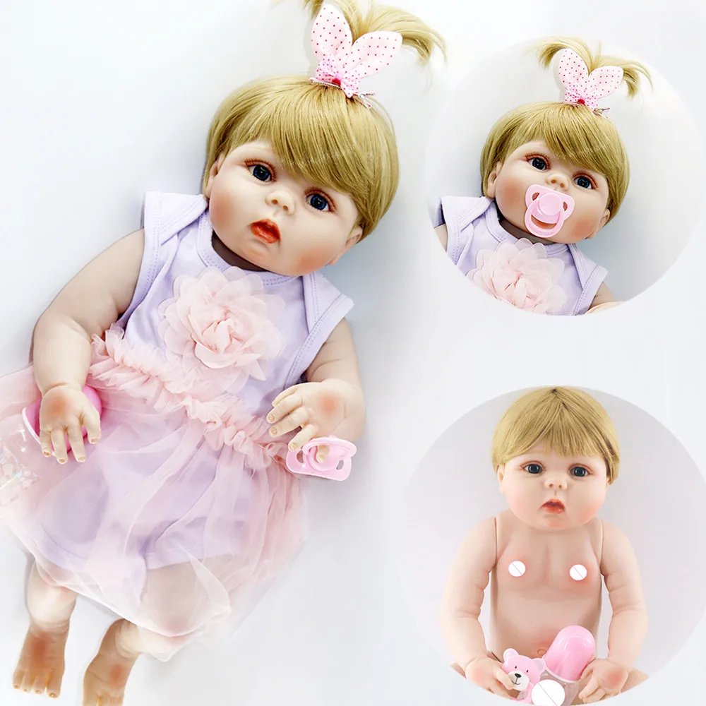 Бутик коллекция новорожденные куклы 57 см bebe Reborn de Silicone 100% ручная работа Мягкая