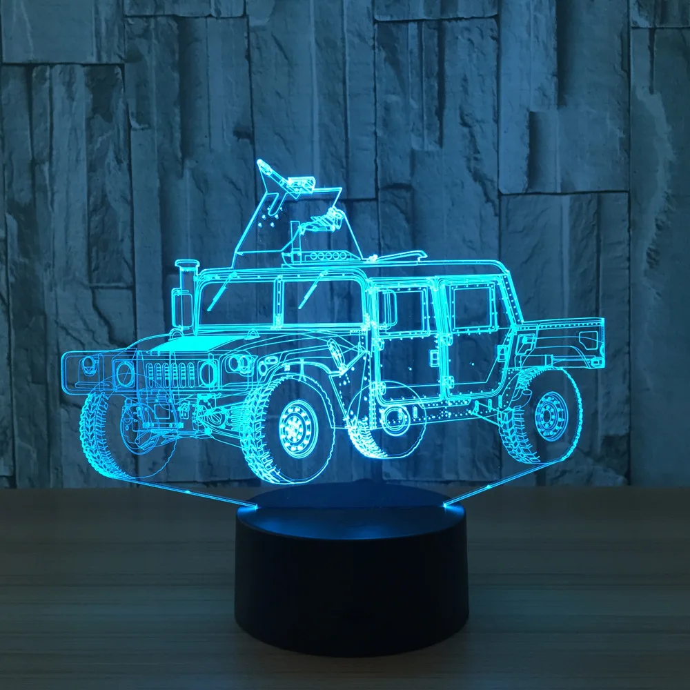 3d лампа 7 цветов светодиодная Ночная для детей сенсорная Usb настольная сна ночник