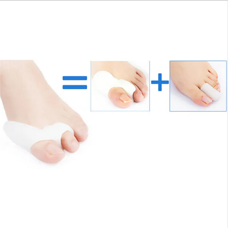 MOONBIFFY 2 шт силиконовый гель Bunion Splint большой носок сепаратор Перекрывающийся