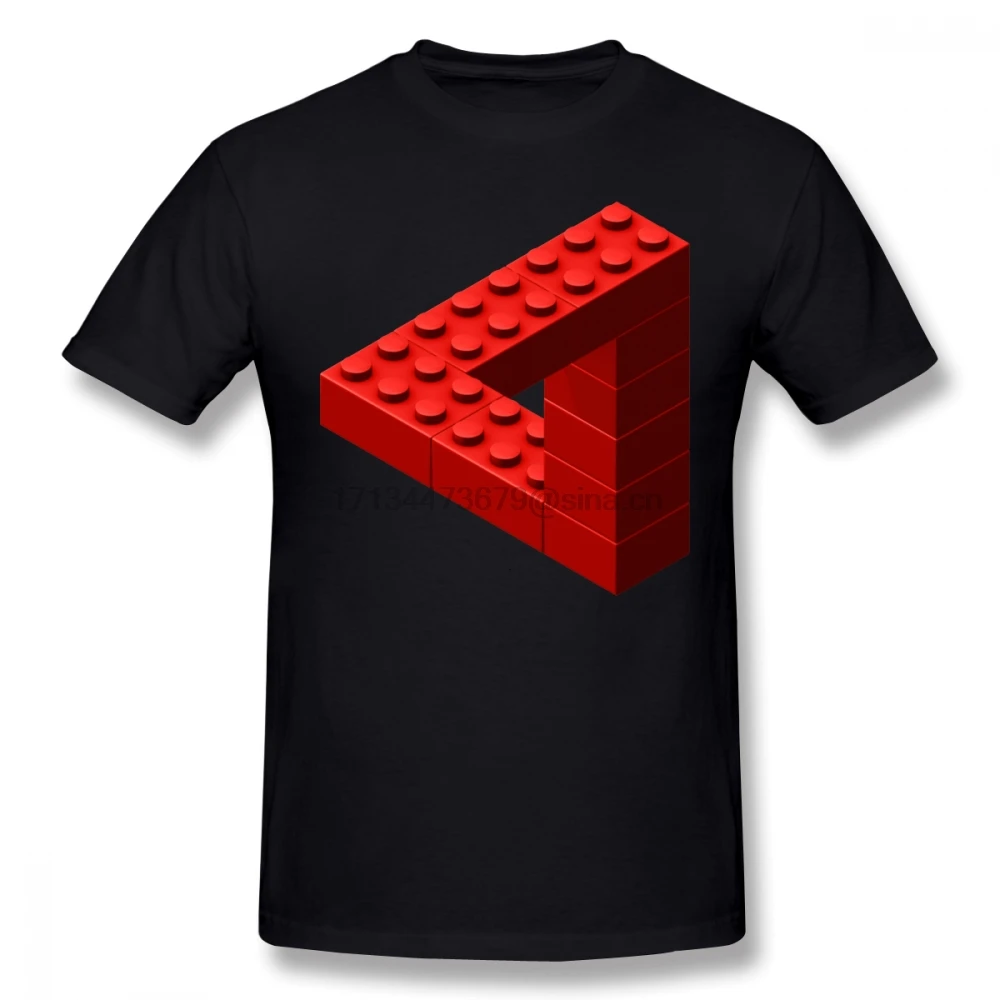 Футболка Escher с изображением игрушечного кирпича Красная футболка 6xl Милая