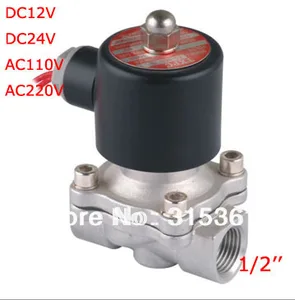 Бесплатная доставка, электромагнитный клапан из нержавеющей стали 12 дюйма, 12 В постоянного тока, нормально замкнутый, FKM 2S160-15, 24 В постоянного тока, 110 В переменного тока или в переменного тока