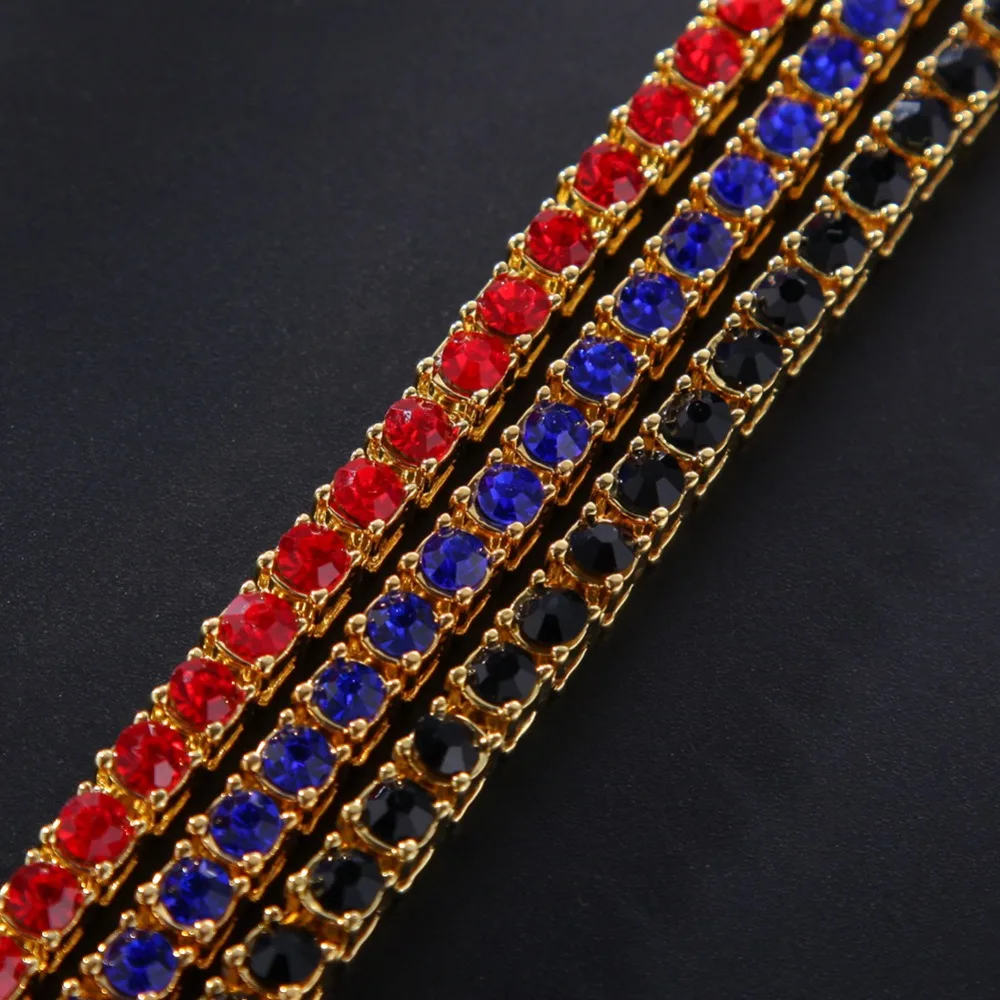 Браслет с фианитами для мужчин и женщин украшение в стиле хип хоп теннисная цепь