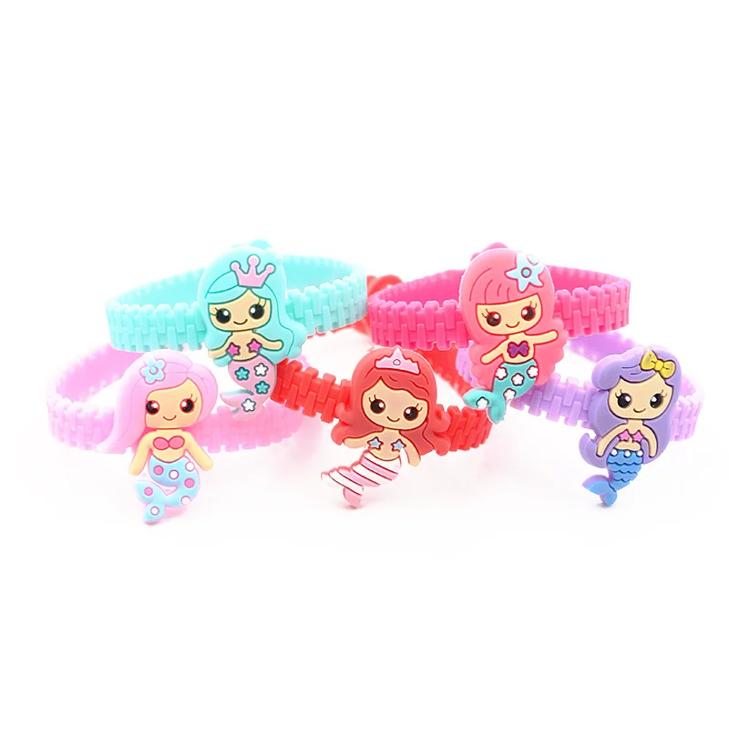 6 шт./Лот резиновый браслет с фламинго для вечеринки украшения дня рождения