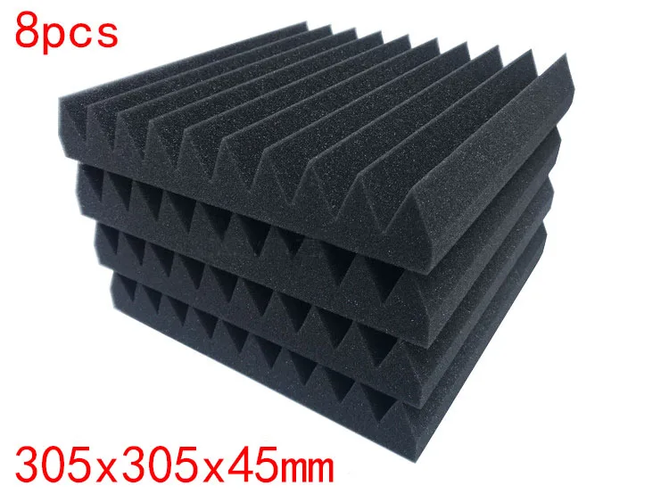 

Пена Звукоизоляционная, 305x305x45 мм, 8 шт., клиновые плитки полиуретановая пена для звукоизоляции в помещении